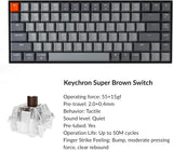 K2 75% Layout RGB Bluetooth Wireless Mechanical Keyboard with Super Brown Switch/Anti Ghosting/N-Key Rollover, Compact 84 Keys USB Wired Gaming Keyboard for Mac Windows-Version 2