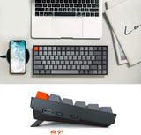 K2 75% Layout RGB Bluetooth Wireless Mechanical Keyboard with Super Brown Switch/Anti Ghosting/N-Key Rollover, Compact 84 Keys USB Wired Gaming Keyboard for Mac Windows-Version 2