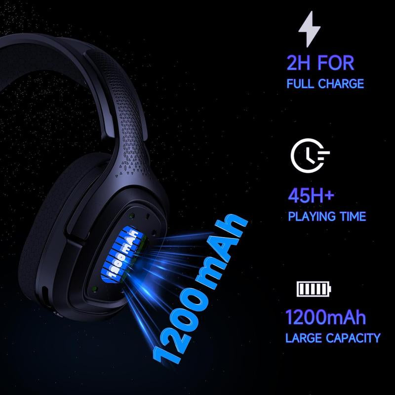 2.4Ghz Wireless Gaming Headset for PS5, Xbox(Wired), PC, Nintendo Switch