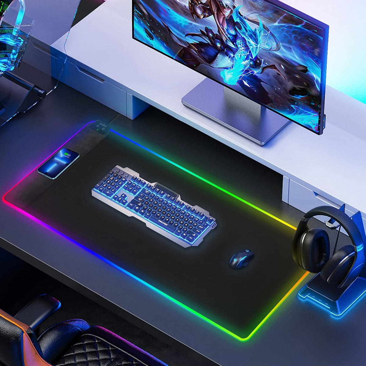 RGB Wireless Charging Gaming Mouse Pad