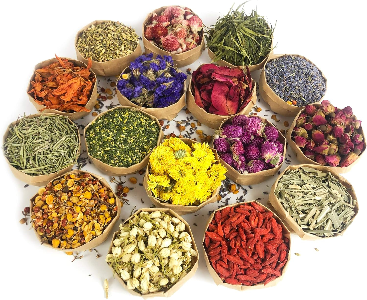 Dried flowers kit for crafts | Lavender dried flower bags | Rose petals for soap making | Jasmine dried flowers kit | Candle making dried herbs | Natural bath flower kit | DIY dried flower set | Herbal craft flowers pack