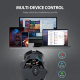 INPHIC Pm6Bs Mouse, 3 Modes Bluetooth 5.0&4.0 and 2.4G Rechargeable Wireless Mouse with 6 Buttons, Ergonomic Computer Mouse for Laptop, Mac, PC, Etc.